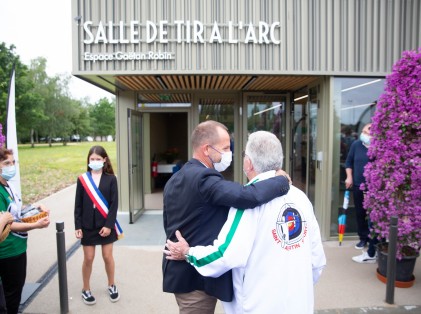 Inauguration de la salle de tir à l'arc Gaëtan Robin