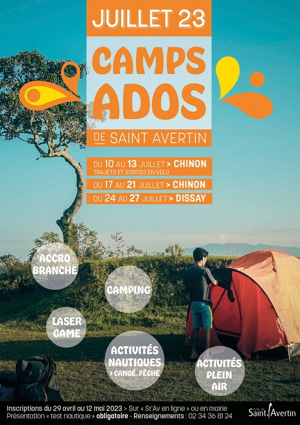 AFFICHE CAMPS ADOS été 2023