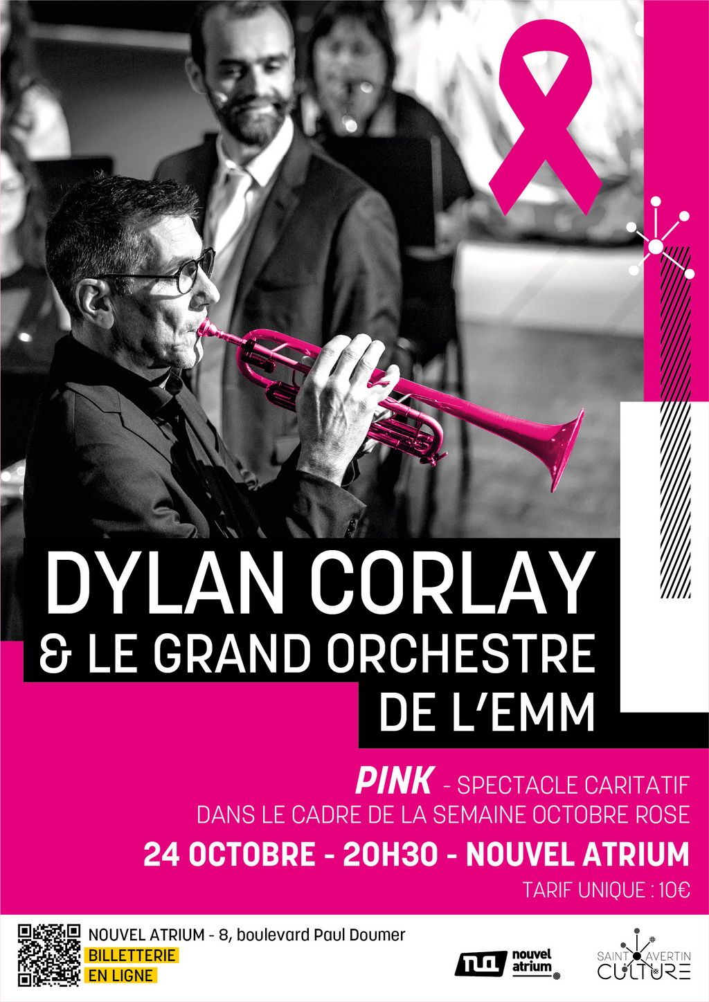 AFFICHE DYLAN CORLAY OCTOBRE ROSE