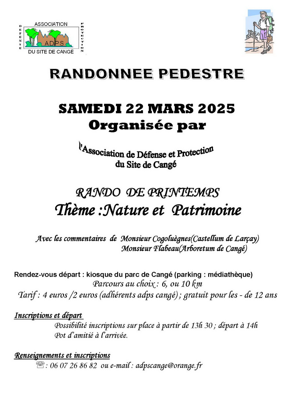 Affiche rando ADPS 22 MARS 2025