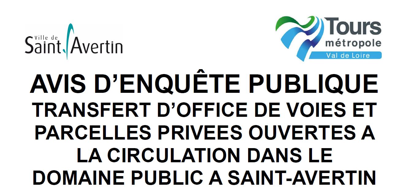 Enquête publique transfert d'office de voies