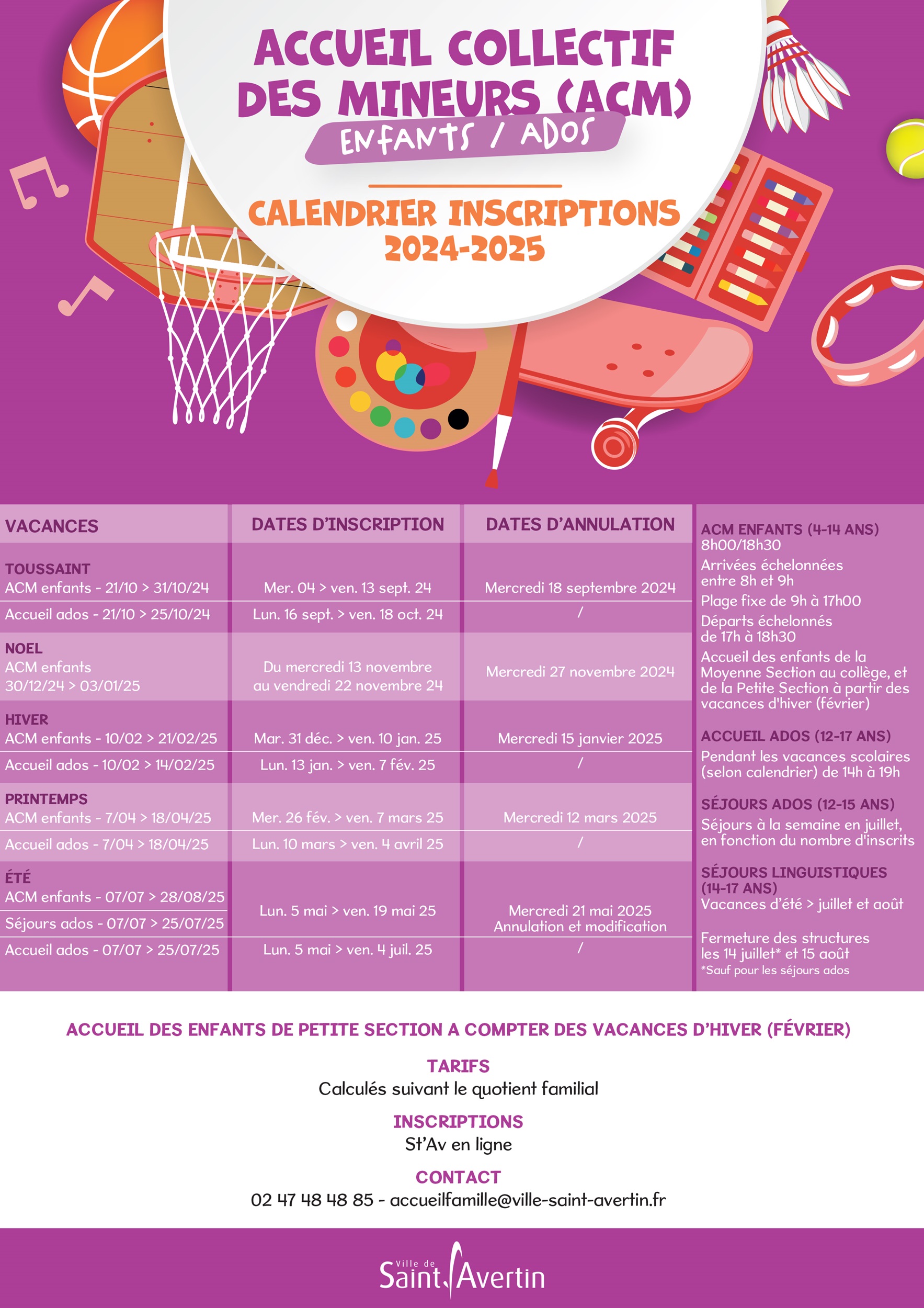 INSCRIPTONS MERCREDIS ET VACANCES-2