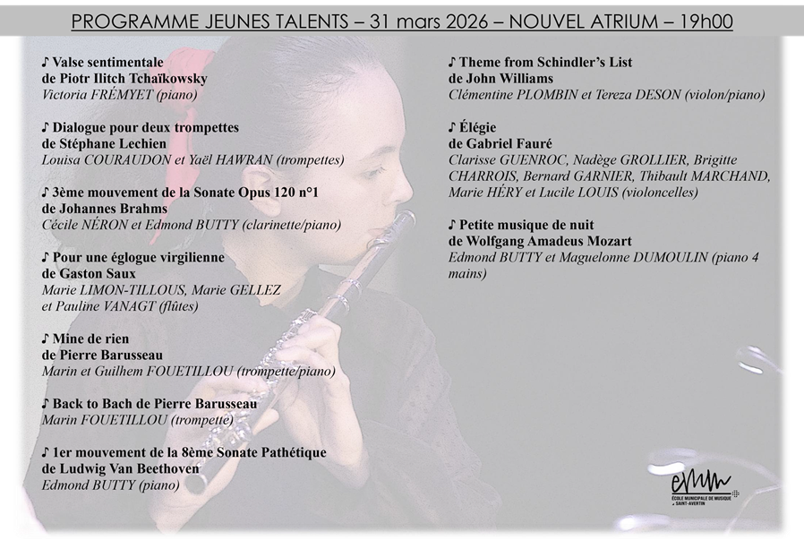 Programme Jeunes Talents 31.03.2026