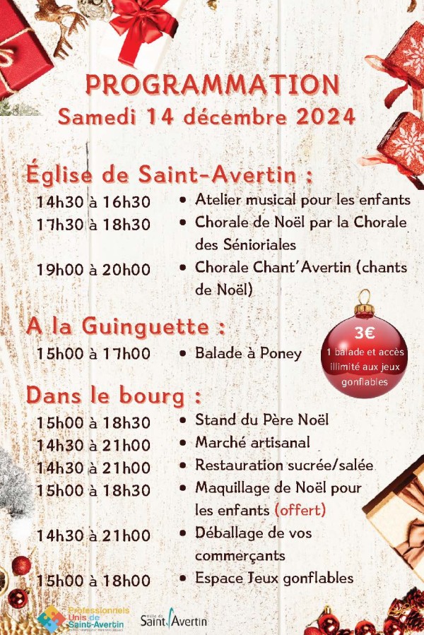 programme noel PUSA